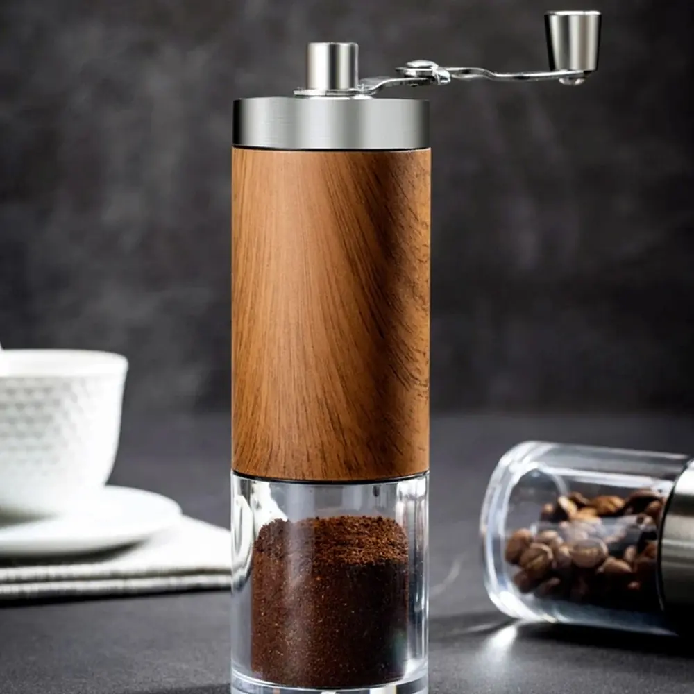 Wood Grain Manual Coffee Bean Grinder