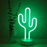 Glow-in-the-Dark Neon Cactus Lamp